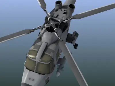 Wildcat Helicopter ROKN LD1 Low-poly 3D model