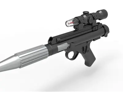 Blaster pistol DH-17 from Star Wars A New Hope 3D model