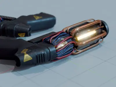 Sci-Fi Pistol Low-poly 3D model