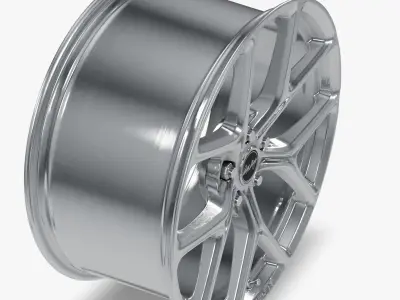 Carroll Shelby Wheel Company CS3 Wheel Chrome Powder Mustang Low-poly 3D model