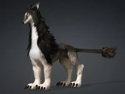 Divine Wolf A2 Free low-poly 3D model