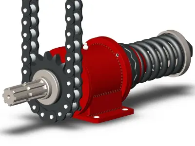 Drive shaft with safety coupling Free 3D model