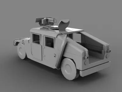 Hummer Base Mesh Free Free low-poly 3D model
