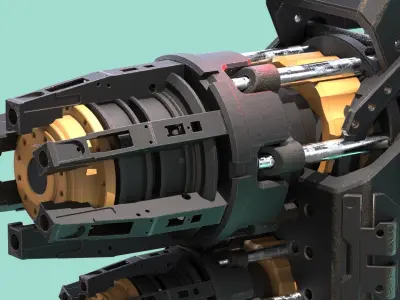 Sci-Fi Gun Crypton the Flame Thrower Low-poly 3D model