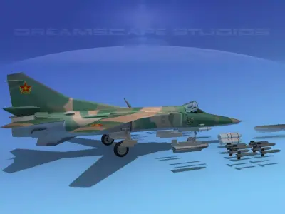 Mig-27 Flogger V12 Kazakhstan 3D model