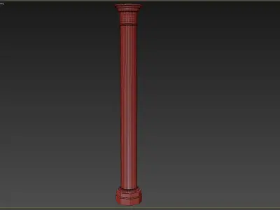 Column stone Low-poly 3D model