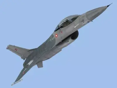 F-16 RDAF 597 Low-poly 3D model