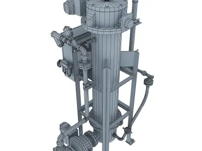 T Type NA pump Low-poly 3D model