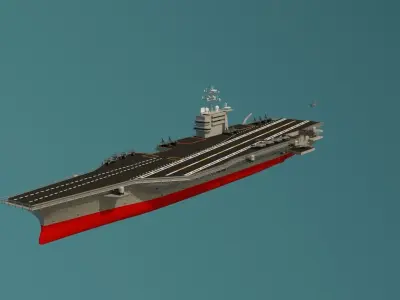 Aircraft Carrier Low-poly 3D model