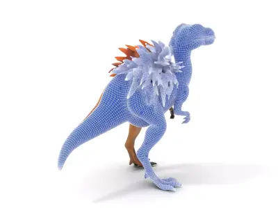 Feathered Dinosaur model pack Low-poly 3D model