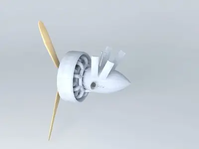 ARGO AIRCRAFTS 9 cylinder radial engine 3D model