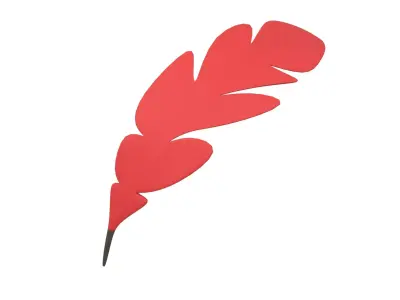 Feather Pen v1 004 Low-poly 3D model
