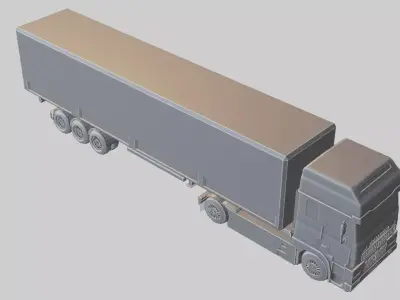 Heavy Duty Cargo Truck 3D print model