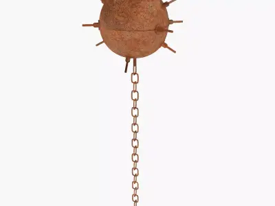 Rusty Underwater Mine Low-poly 3D model