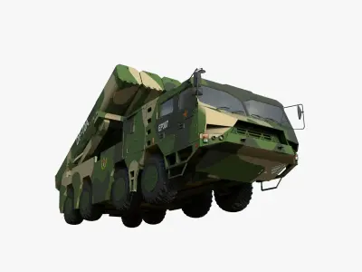 DF-10A cruise missile Low-poly 3D model