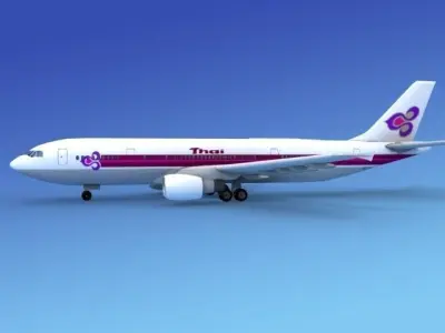 Airbus A300 Thai Airways 3D model