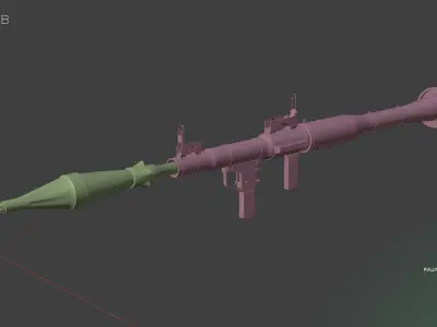RPG-7 Rocket Launcher 3D model