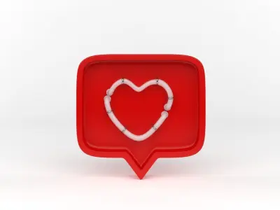 Icons speech bubble icon 3D model