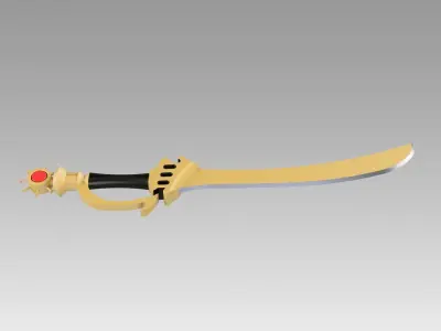 Fire Emblem Awakening Sol Katti Sword Cosplay Weapon Prop 3D model