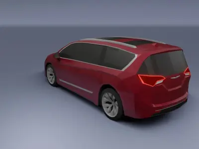 Chrysler Pacifica 2020 low poly 3D model Low-poly 3D model