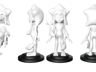 Pisces Character Girl 3D model 3D model