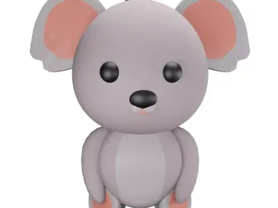 Koala Bear Low-poly 3D model