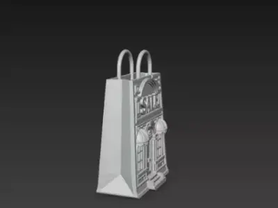 3D Black Store Bag Architecture Black Friday 3D print model