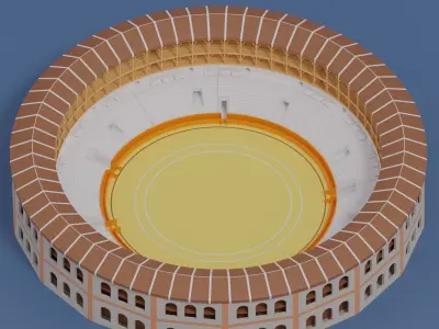 Plaza de toros de La Malagueta Spanish Bullring 3D model