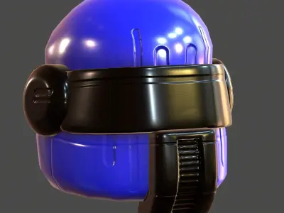 Gas mask helmet 3d model scifi Low-poly  Low-poly 3D model 563