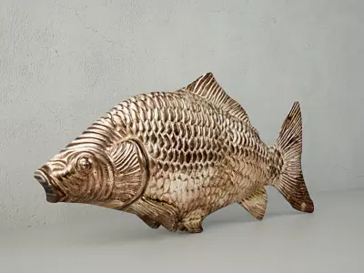 Silvered Fish Decoration 3D model