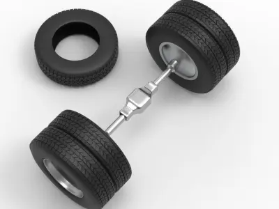 Truck wheels 3D model