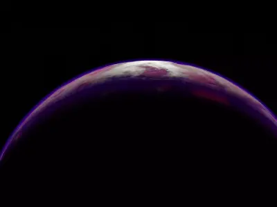 Animated fictional Planet 3D model
