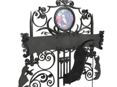 wrought iron signboard 3D model