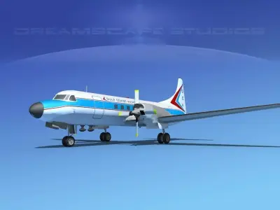 Convair CV-580 Gulf Coast Avaition 3D model