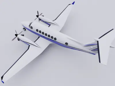 Beechcraft B300 Low-poly 3D model