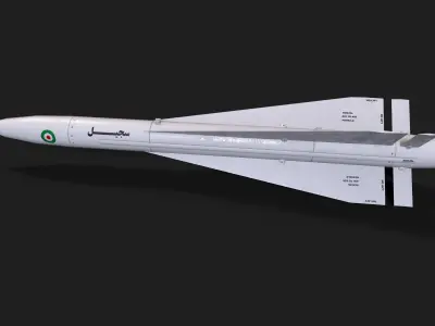 sejil air to air missile Low-poly 3D model
