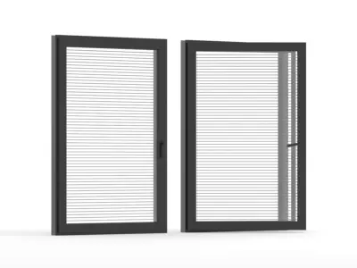 WINDOWS with lines like blinds Free 3D model