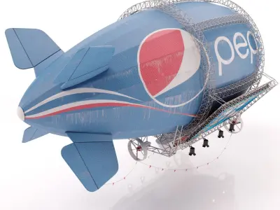 Advertising Zeppelin Pepsi 3D model