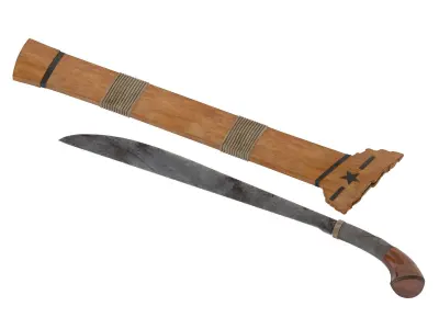  Bangkung Sword Low-poly 3D model