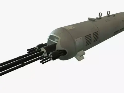 Gun Pod GUV-8700 Low-poly 3D model