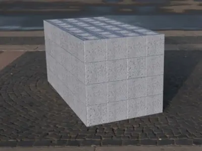 20cm block stack  Free 3D model