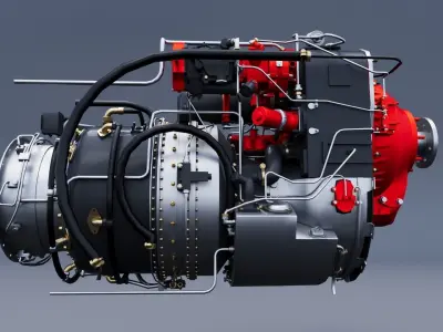 Engine TPE331 3D model