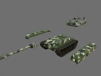 War Tank - Jungle Camouflage - Tanque de Guerra 3D model