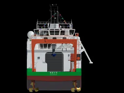 China Discovery II scientific research ship 3D model 3D model