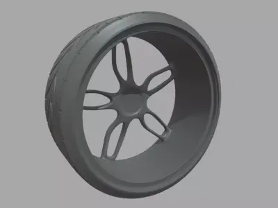Wheel 06 Low-poly 3D model