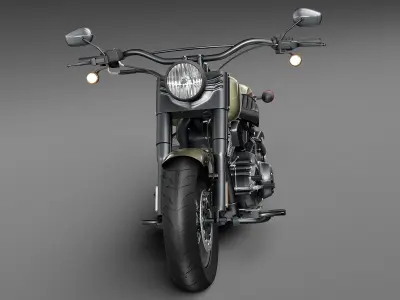 Harley Davidson Softail Slim S Army Design 2016 3D model
