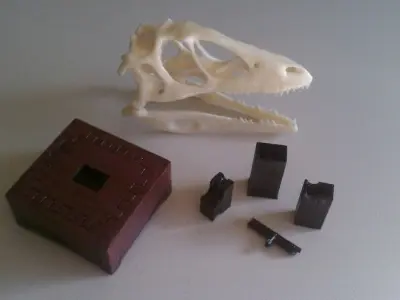 Animatronic Dinosaur Skull Free 3D print model