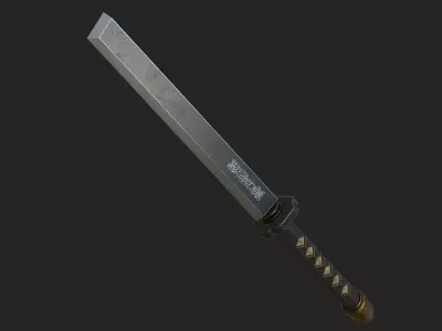 sword shinobi Free low-poly 3D model