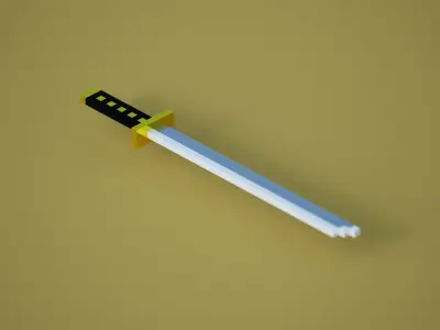 Voxel Katana 3D model