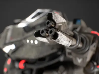 Low Poly Robot Rhino Low-poly 3D model